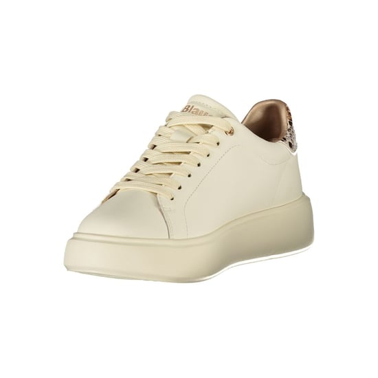 Blauer Beiger Polyurethan Damensneaker - Image 3