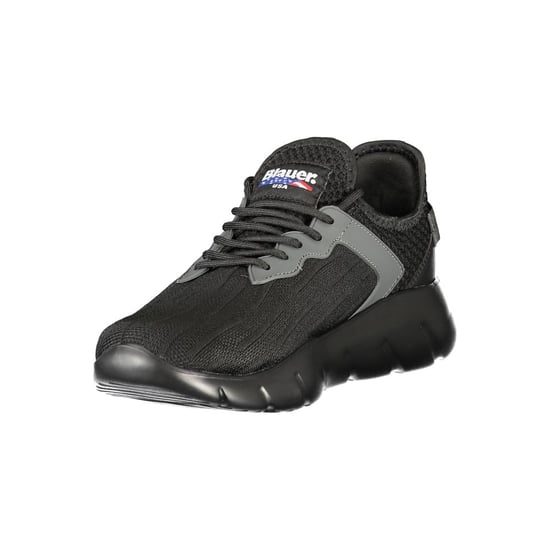 Blauer Schwarzer Polyester Herren Sneaker - Image 3