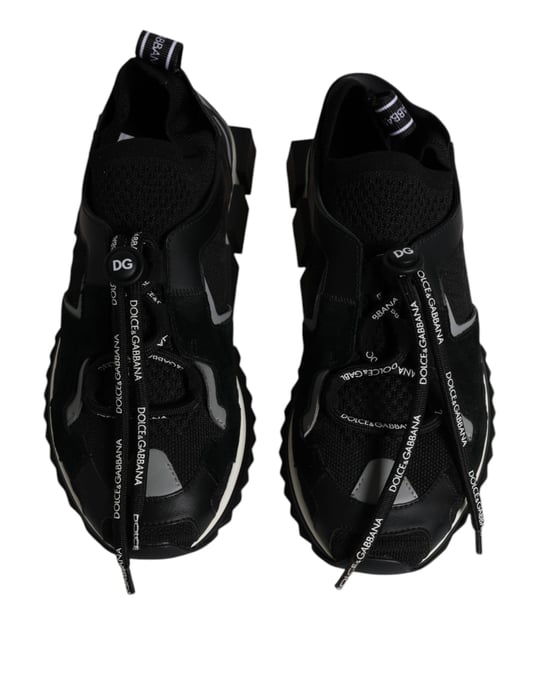 Dolce & Gabbana Schwarze Weiße Logo Sorrento Herren Sneakers Schuhe - Image 3