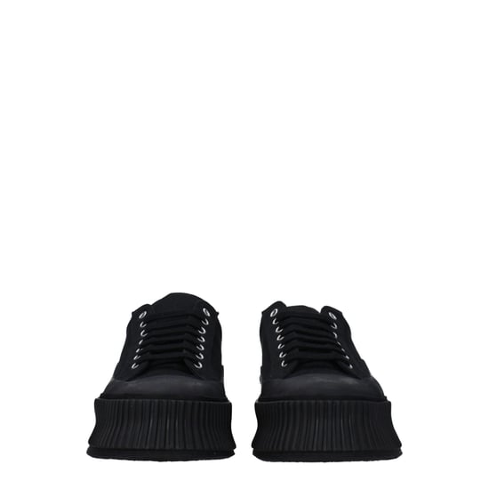 Jil Sander Schwarze Stoff Plateau-Sneaker - Image 3