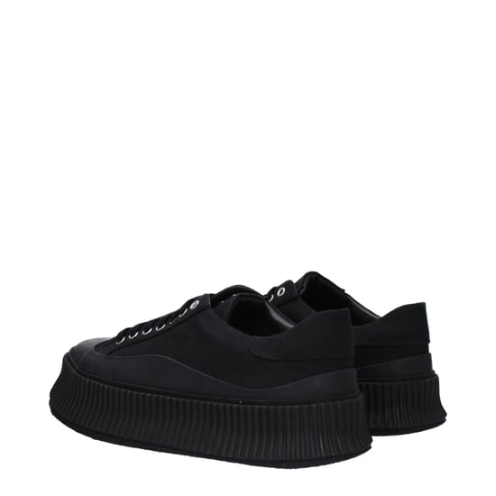 Jil Sander Schwarze Stoff Plateau-Sneaker - Image 4