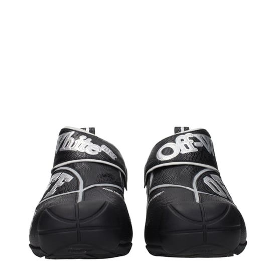 Off-White Schwarze Leder High-Top Sneaker - Image 3