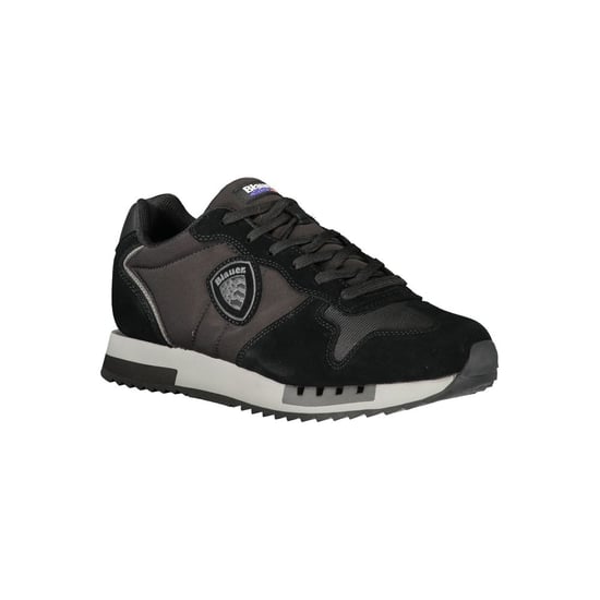 Blauer Schwarzer Polyurethan Herren Sneaker - Image 2