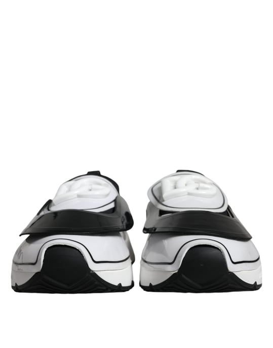 Dolce & Gabbana Weiße Schwarze Logo-Plakette Daymaster Sneakers Schuhe - Image 2