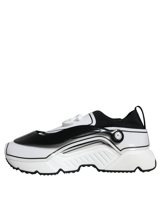Dolce & Gabbana Weiße Schwarze Logo-Plakette Daymaster Sneakers Schuhe - Image 5