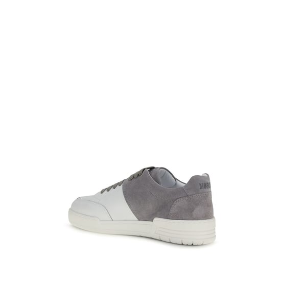 Moschino Mehrfarbige Kalbsleder Bos Taurus Low Top Sneakers - Image 3