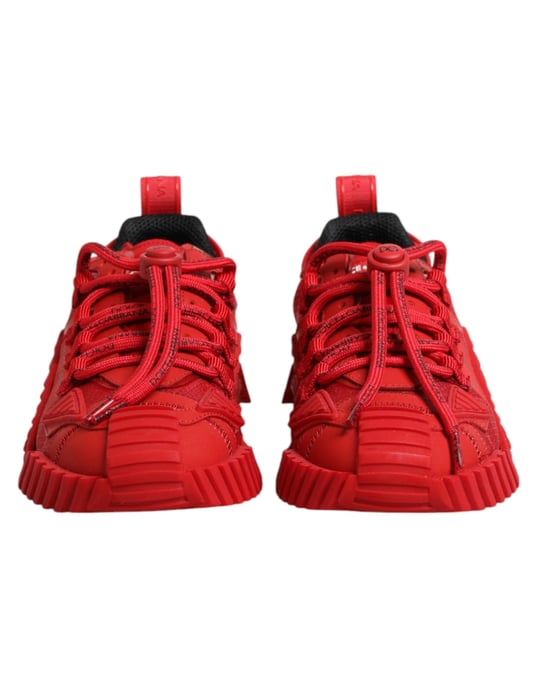 Dolce & Gabbana Rote Logo Spitzensneaker NS1 Schuhe - Image 3