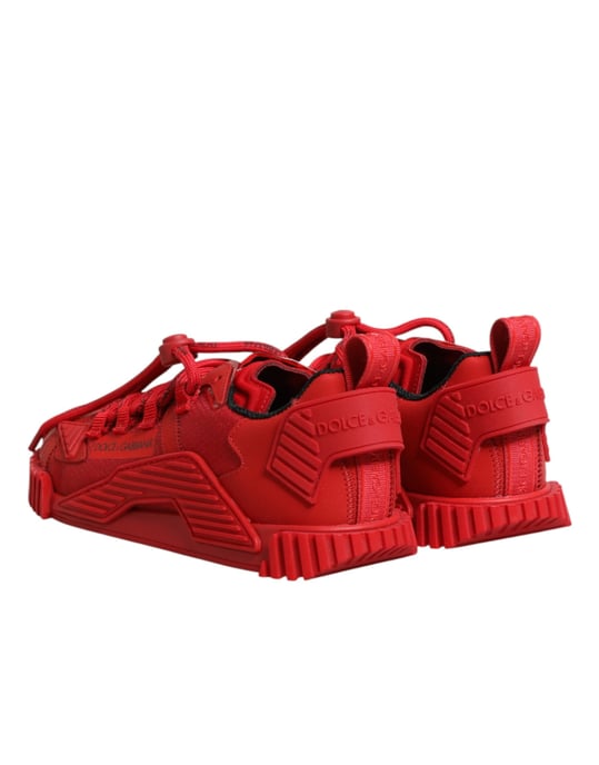 Dolce & Gabbana Rote Logo Spitzensneaker NS1 Schuhe - Image 6