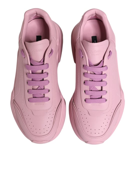 Dolce & Gabbana Pink Leder Daymaster Low Top Sneakers Schuhe - Image 3