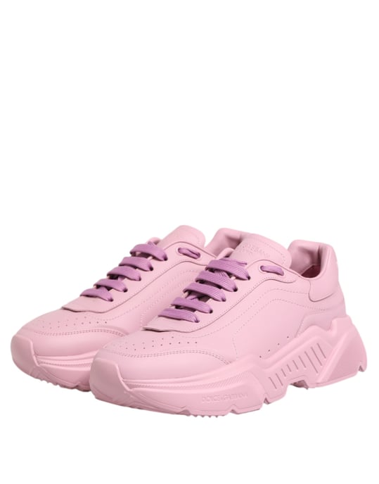 Dolce & Gabbana Pink Leder Daymaster Low Top Sneakers Schuhe - Image 4