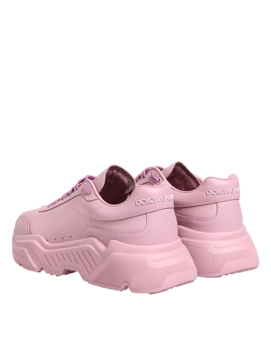 Dolce & Gabbana Pink Leder Daymaster Low Top Sneakers Schuhe - Image 5
