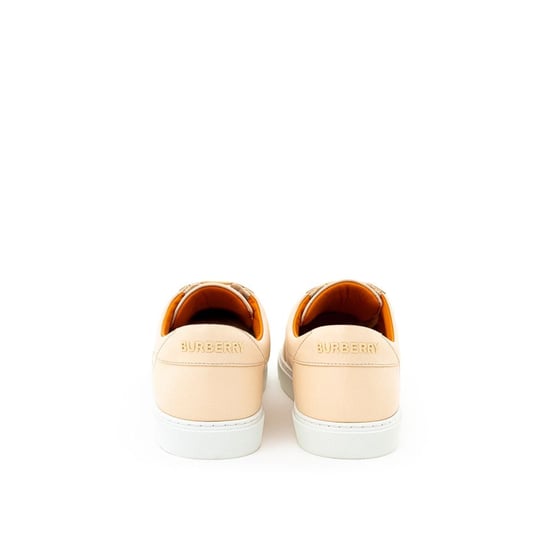 Burberry Pink Leder Low Top Sneakers - Image 3
