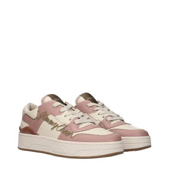 Jimmy Choo Pinke Leder Low-Top Sneaker - Image 2
