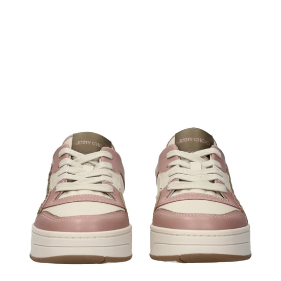 Jimmy Choo Pinke Leder Low-Top Sneaker - Image 3