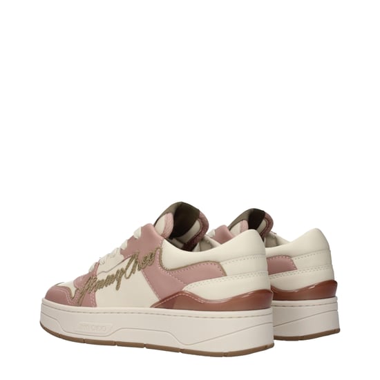 Jimmy Choo Pinke Leder Low-Top Sneaker - Image 4