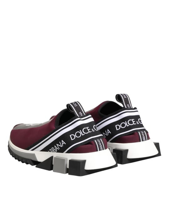 Dolce & Gabbana Weinrote Slip-On Sorrento Herren Sneakers Schuhe - Image 6