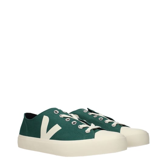Veja grüne Stoff Sneakers im niedrigen Schnitt - Image 2