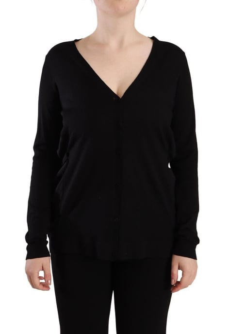 Langarm V-Ausschnitt Cardigan - Image 1