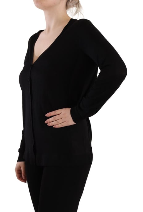 Langarm V-Ausschnitt Cardigan - Image 2