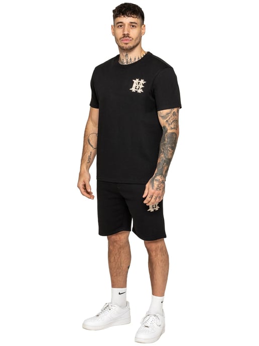 Enzo Milano | Herren Applikationsemblem T-Shirt & Shorts Set - Image 2