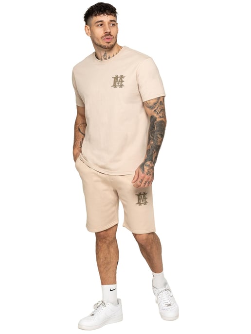 Enzo Milano | Herren Applikationsemblem T-Shirt & Shorts Set - Image 2