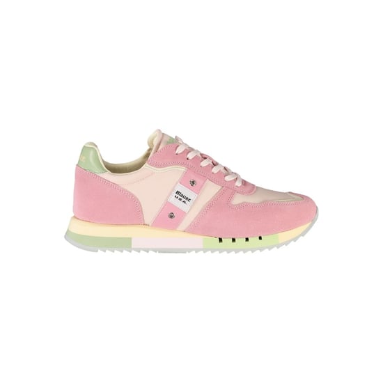 Blauer Rosa Polyurethan Damen Sneaker - Image 1
