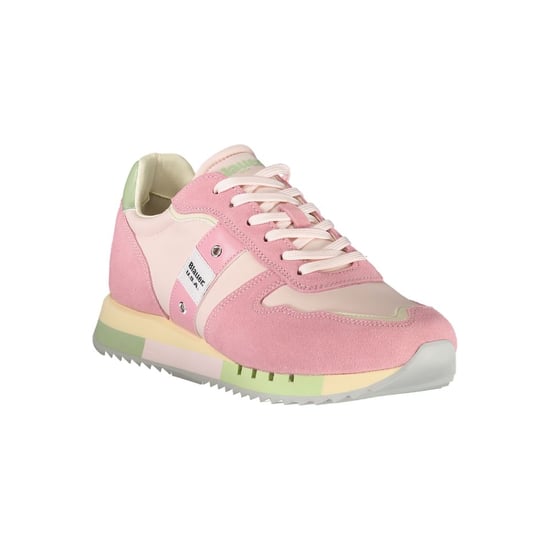 Blauer Rosa Polyurethan Damen Sneaker - Image 2