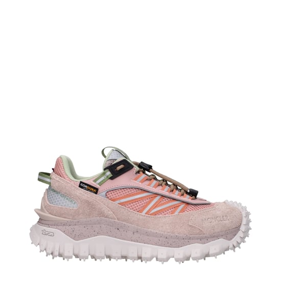 Moncler Rosa Leder Sport Sneakers - Image 1