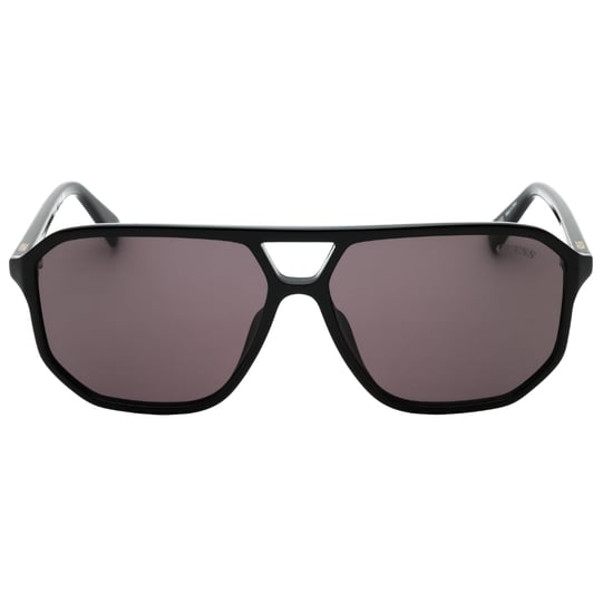 Guess Sonnenbrille Mit Glänzend Schwarzem Rahmen Und Rauchfarbenen Gläsern - Image 2
