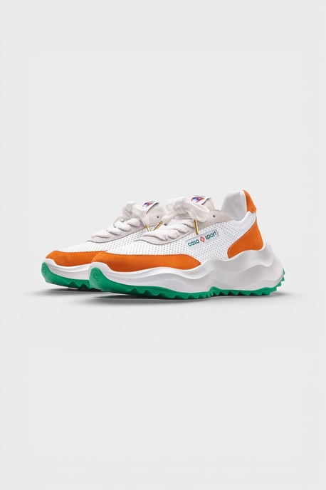Casablanca Atlantis Sneaker Mit Orangen Details Und Weißen Schuhen - Image 2