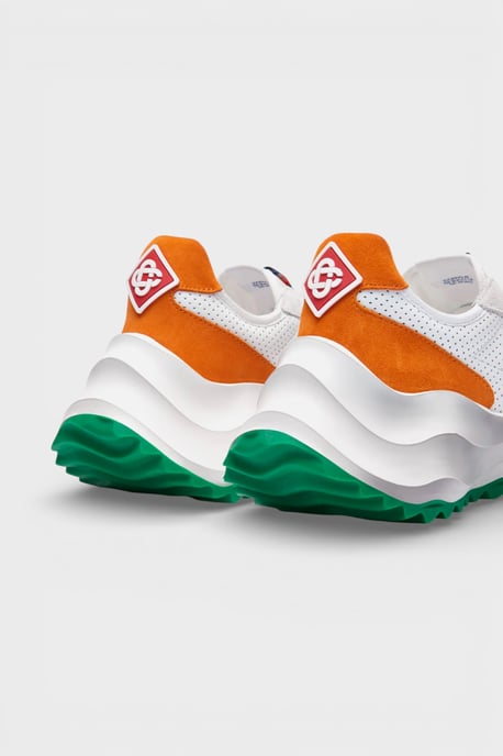 Casablanca Atlantis Sneaker Mit Orangen Details Und Weißen Schuhen - Image 4
