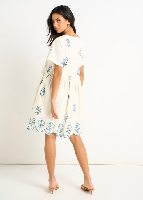 Marshmallow Minikleid aus bestickter Baumwolle - Image 4