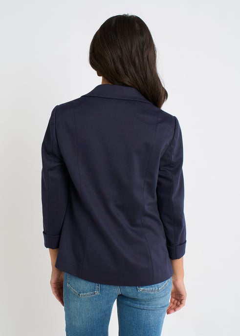 Marineblaue Ponte Edge to Edge Jacke - Image 4