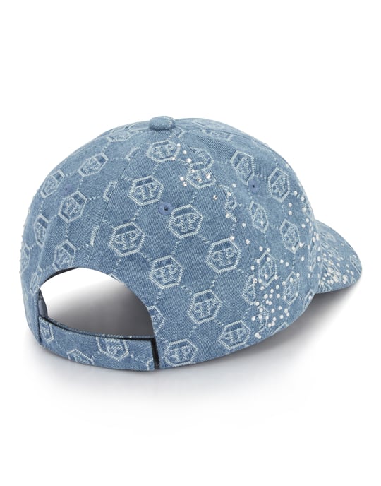 Denim Baseball Cap Monogram Strass - Image 3