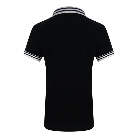 Schwarzes Poloshirt Mit Moschino-logo In Silber - Image 3