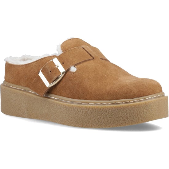 Hush Puppies Blanche Fleece Damen-Mules Sandalen Beige - Image 3