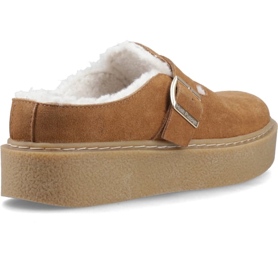 Hush Puppies Blanche Fleece Damen-Mules Sandalen Beige - Image 4