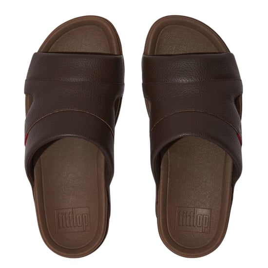 Fit Flop - "Freeway" Badesandale für Herren, Leder (Braun) - Image 3