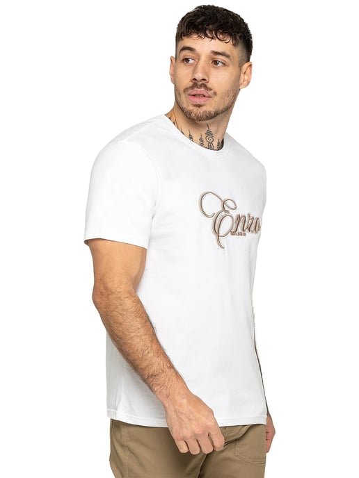 Enzo Milano | Herren Applikation Logo T-Shirt - Image 3