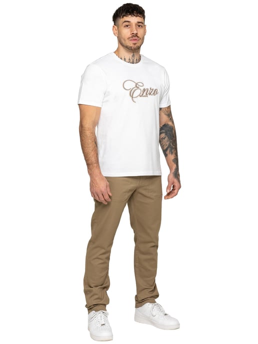 Enzo Milano | Herren Applikation Logo T-Shirt - Image 4