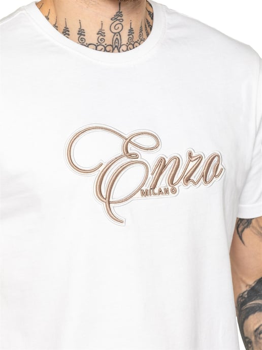 Enzo Milano | Herren Applikation Logo T-Shirt - Image 6