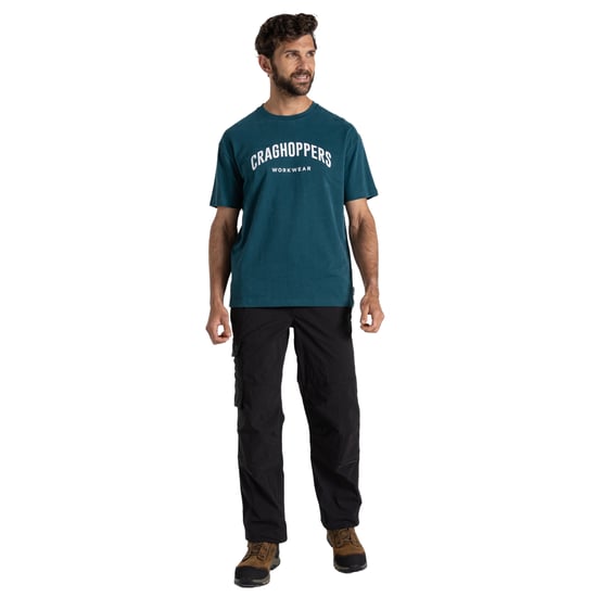 Craghoppers - "Batley" T-Shirt für Herren - Arbeit (Dunkles Ägäisblau) - Image 3