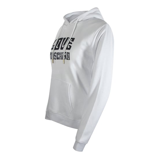 Love Moschino Groovy Logo White Hoodie - Image 2