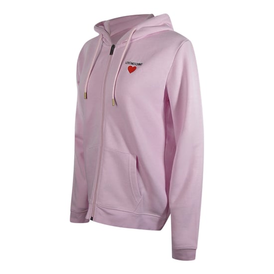 Love Moschino Kapuzenpullover Mit Kleinem Herzlogo Und Reißverschluss, Rosa - Image 2