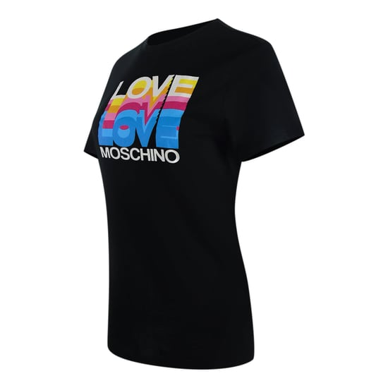 Moschino Layered Logo Schwarzes T-shirt - Image 2