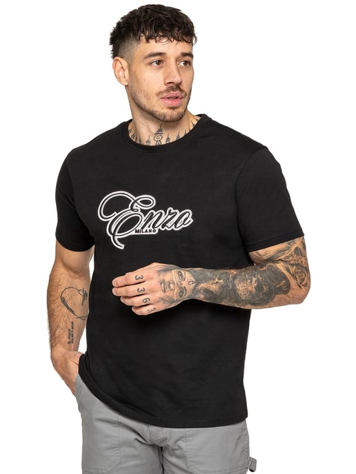 Enzo Milano | Herren Applikationslogo T-Shirt - Image 1