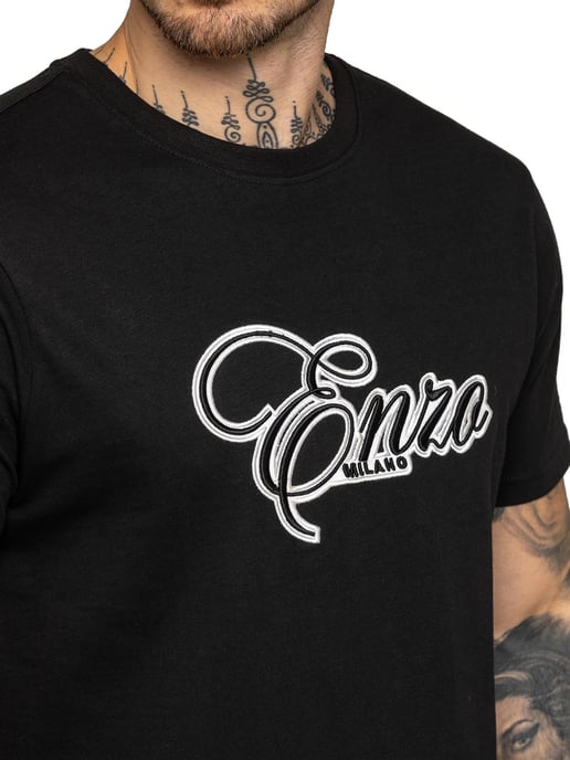 Enzo Milano | Herren Applikationslogo T-Shirt - Image 6