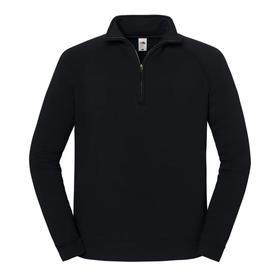 Fruit of the Loom - "Iconic Premium" Sweatshirt für Herren, mit kurzem Reißverschluss (Schwarz) - Image 1