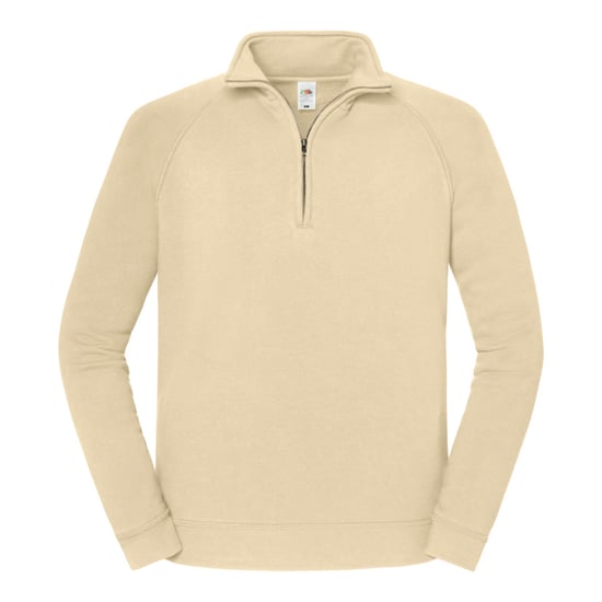 Fruit of the Loom - "Iconic Premium" Sweatshirt für Herren, mit kurzem Reißverschluss (Wüstensand) - Image 1