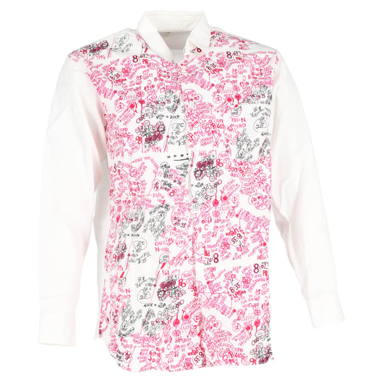 Comme Des Garçons bedrucktes Langarmhemd aus weißer Baumwolle - Image 1